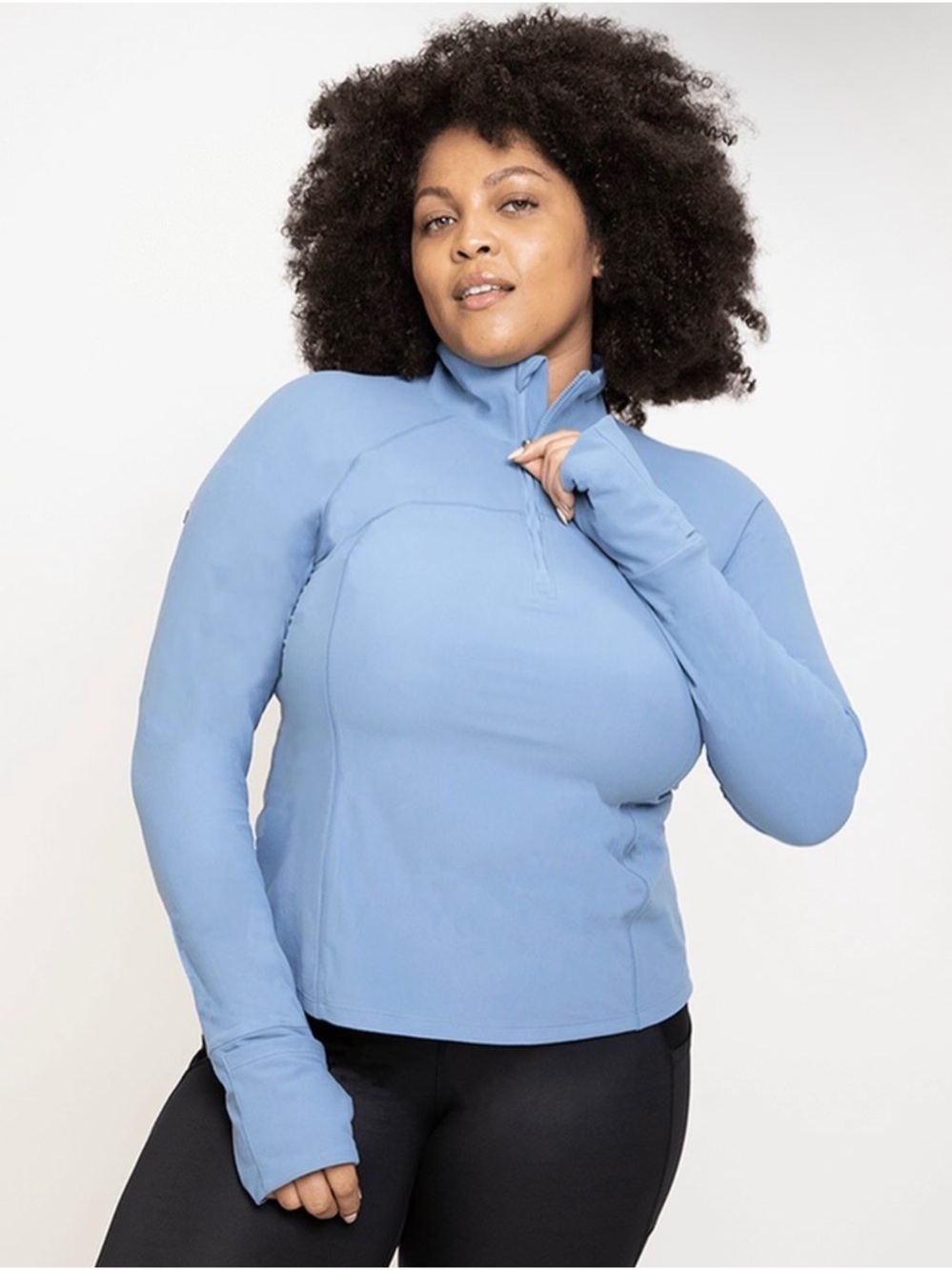 Light Blue Phoenix Active Quarter-Zip Pullover
